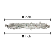 Bohemian Style German Silver Anklet Pair with Engraved Motifs and Sound Bells - Anklet
