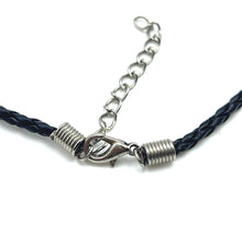 Boho Vibe White Stone Pendant 16mm Drop Shape 16mm With Black Twisted Cord Glass Stone Necklace Clean Minimal Timeless