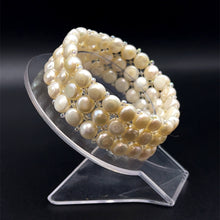 Bracelet Freshwater Pearl Cool White Button Shape Elegant June Birthstone Jewelry Balance Healing and Timeless Natural