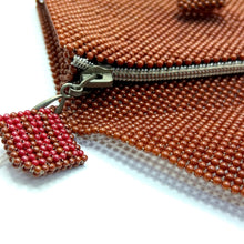 Handmade Purse Luxury Bronze Pearls Beaded Shoulder Bag