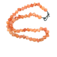 Natural Carnelian Plain Box Semiprecious Necklace