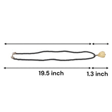 Chalcedony Natural Gemstone Pendant Necklace 22mm Tumble Shape with Black Twisted Cord Symbol of Brotherhood - Necklace