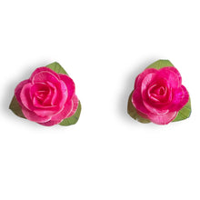 Handmade Earrings Fish Scales Pink Rose Jewelry