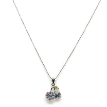 Cherry Fruit Pendant Necklace with Multicolor Crystals – Playful and Trendy Jewelry - Necklace