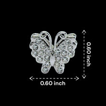 Chic Butterfly Pendant with White Rhinestones – Delicate Sparkle Jewelry for All Ages - Pendant