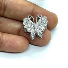 Chic Butterfly Pendant with White Rhinestones – Delicate Sparkle Jewelry for All Ages - Pendant