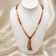 Citrine Natural, and Spessartite Garnet Gemstone Necklace