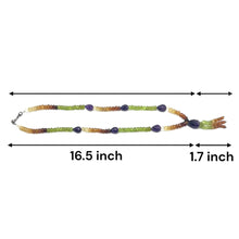 Natural Citrine,Spessartite Garnet,Peridot and Amethyst Necklace