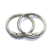 Classic Adjustable German Silver Kada Pair – Lightweight Baby Bangles for Newborns & Infants - Bracelet