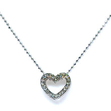 Classic Heart Pendant Necklace Classic White Stone – Elegant Everyday Fashion Jewelry - Necklace