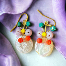 Handmade Earrings Boho Pearls Colorful Beads Jewelry