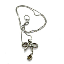 Colorful Bow and Drop Stone Charm Pendant Necklace – Cute & Stylish Beaded Chain Jewelry - Necklace