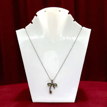 Colorful Bow and Drop Stone Charm Pendant Necklace – Cute & Stylish Beaded Chain Jewelry - Necklace