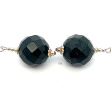 Dark Green Green Sandstone 14mm Ball Facet Dangle Gemstone Earrings