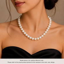 Natural Freshwater Pearl 7mm White Round Necklace 17’’ Elegant Charm Jewelry for Inner Peace and Feminine Strength