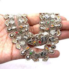 Elegant German Silver Anklet Pair with Bohemian Style Traditional Motifs and Charms - Anklet