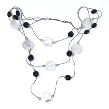 Elegant Multi 3-Layer Black Bead & Stones Long Necklace – Statement Fashion Jewelry for Women - Necklace
