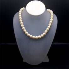 Natural Freshwater Pearl 10mm Cream Round Necklace 17’’ Elegant Jewelry for Balance and Serenity - Necklace