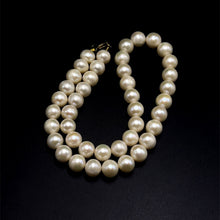 Natural Freshwater Pearl 10mm Cream Round Necklace 17’’ Simple Elegant Jewelry for Radiance and Emotional Balance
