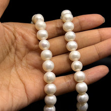 Natural Freshwater Pearl 10mm White Round Necklace 16.7’’ Glossy Jewelry for Radiance and Peace - Necklace