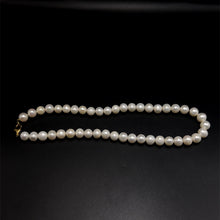 Natural Freshwater Pearl 10mm White Round Necklace 16.7’’ Glossy Jewelry for Radiance and Peace - Necklace