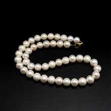 Natural Freshwater Pearl 10mm White Round Necklace 16.7’’ Glossy Jewelry for Radiance and Peace - Necklace