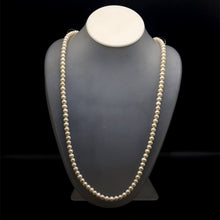 Natural Freshwater Pearl 5mm Cream Round Necklace 31.7’’ Elegant Long Strand for Grace and Healing Energy - Necklace