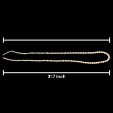 Natural Freshwater Pearl 5mm Cream Round Necklace 31.7’’ Elegant Long Strand for Grace and Healing Energy - Necklace
