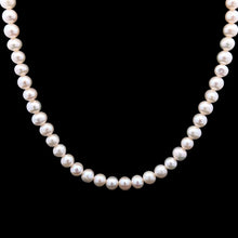 Natural Freshwater Pearl 5mm White Round Necklace 32.5’’ Jewelry for Purity and Spiritual Calm - Necklace