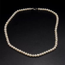 Natural Freshwater Pearl 6mm White Round 17’’ Elegant Bridal Necklace for Purity and New Beginnings - Necklace