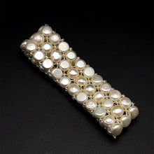 Freshwater Pearl 7 Inch Bracelet Cool White Button Shape Graceful and Timeless June Birthstone - Bracelet