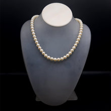 Natural Freshwater Pearl 7mm Neutral Color Round Necklace 16.6’’ Classic Design Jewelry for Sophistication and Calm