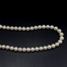 Natural Freshwater Pearl 7mm White Round Necklace 17’’ Classic Jewelry for Purity and Loving Energy - Necklace