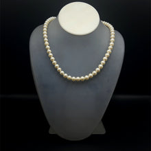 Natural Freshwater Pearl 7mm White Round Necklace 17’’ Premium Jewelry for Purity and Divine Feminine Energy - Necklace