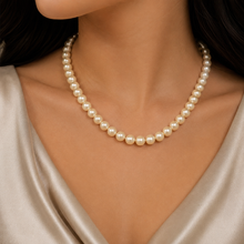 Freshwater Pearl 7mm White Round 17’’ Necklace Premium Jewelry for Purity and Divine Feminine Energy - Necklace