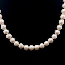 Natural Freshwater Pearl 7mm White Round Necklace 17’’ Premium Jewelry for Purity and Divine Feminine Energy - Necklace
