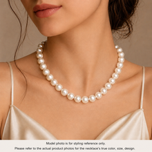 Natural Freshwater Pearl 7mm White Round Necklace 17’’ Elegant Necklace for Radiance and Peace - Necklace