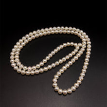 Natural Freshwater Pearl 7mm White Round Necklace 32’’ Elegant Look Jewelry for Balance and Soft Radiance - Necklace