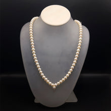 Natural Freshwater Pearl 7mm White Round Necklace 32’’ Elegant Look Jewelry for Balance and Soft Radiance - Necklace