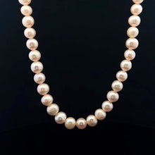 Natural Freshwater Pearl 8mm Pink Ringed Necklace 16.2’’ Stunning Jewelry for Love and Heart Chakra Energy - Necklace