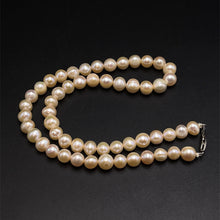 Natural Freshwater Pearl 8mm Pink Ringed Necklace 16.2’’ Stunning Jewelry for Love and Heart Chakra Energy - Necklace