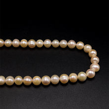 Natural Freshwater Pearl 8mm Pink Ringed Necklace 16.2’’ Stunning Jewelry for Love and Heart Chakra Energy - Necklace
