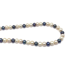 Natural Freshwater Pearl 8mm White Pink Grey Ringed 18.2’’ Charming Necklace for Creativity and Emotional Balance