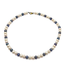 Natural Freshwater Pearl 8mm White Pink Grey Ringed 18.2’’ Charming Necklace for Creativity and Emotional Balance