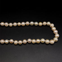 Natural Freshwater Pearl 9mm Cream Ringed Necklace 18.7’’ Modern Jewelry for Confidence and Calm - Necklace