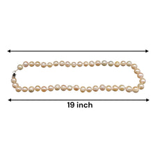 Natural Freshwater Pearl 9mm Cream Ringed Necklace 19’’ Fashion Necklace for Creativity and Gentle Energy - Necklace