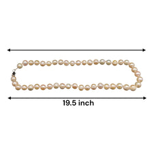 Natural Freshwater Pearl 9mm Cream Ringed 19.5’’ Timeless Necklace for Peace and Positive Energy - Necklace