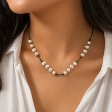Freshwater Pearl 9x7mm Oval June Birthstone Necklace Jewelry - Necklace