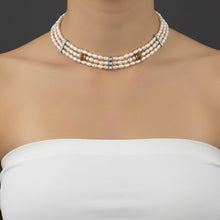Freshwater Pearl Classic Rice Smooth June Birthstone Necklace Jewelry - Necklace