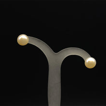 Freshwater Pearl Earrings Stud | Cream Color | Plain Smooth | 8mm-9mm-10mm Button Shape | June Birthstone | Gift